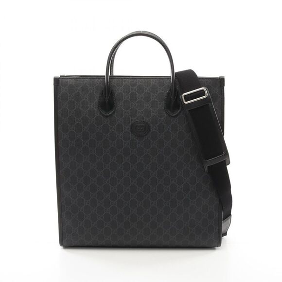 Gucci Interlocking G GG Supreme Coated Canvas Tote Bag - Picture 1 of 9